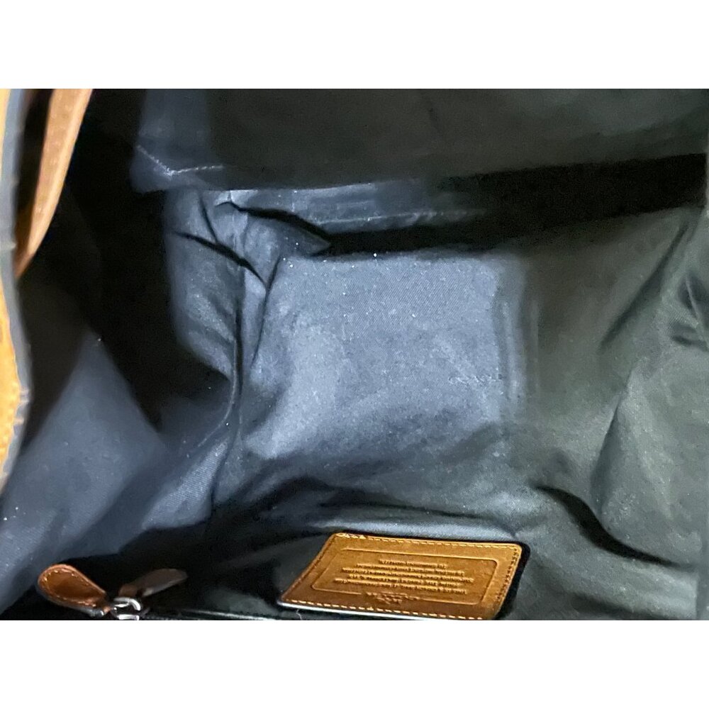 Coach Leather Backpack Brown Drawstring Flap Vintage Style Used - Picture 11 of 16